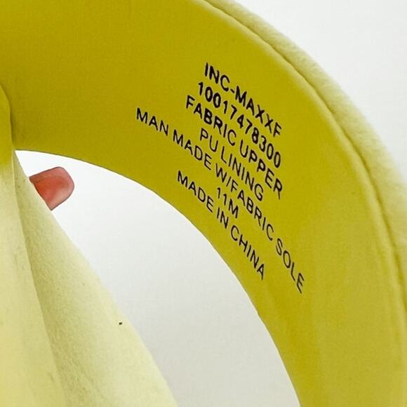 INC Maxx Light Yellow Espadrille Wedge Tie Sandals Size 11 NWB - Picture 12 of 15